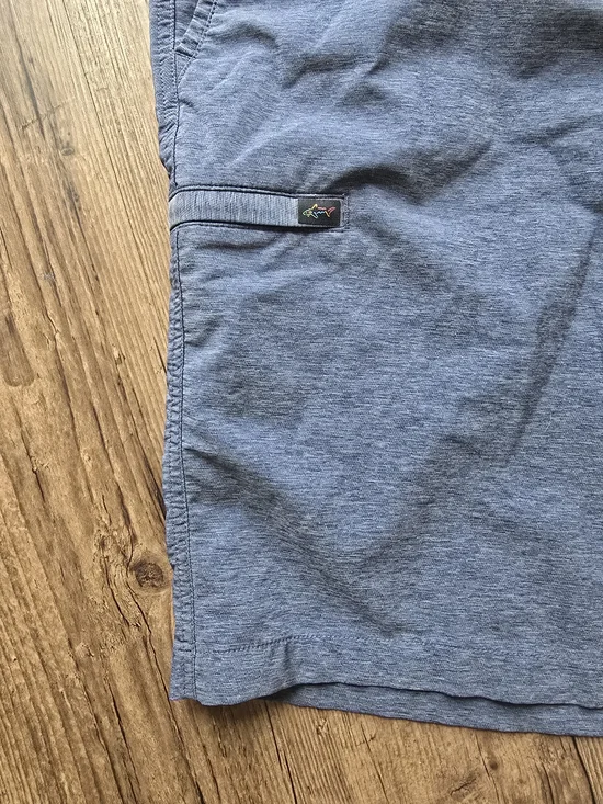 Greg Norman Collection Blue Flat Front Performance Shorts - Picture 2 of 4